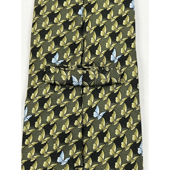 BURBERRY London Mens 100% Silk Neck Tie Butterfly Pattern Classic 61”x 3.5" - Picture 4 of 10